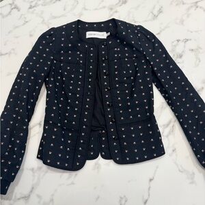 See By Chloe Navy Patterned Blazer